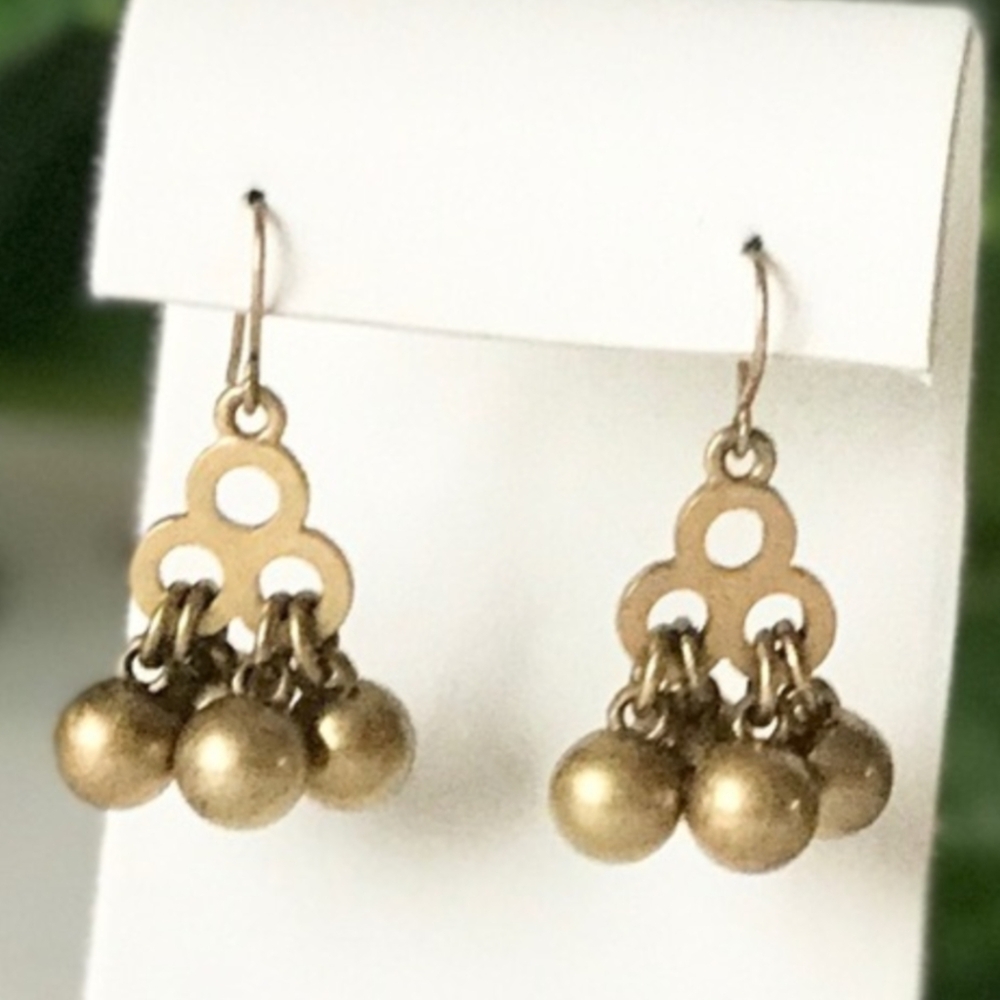 J. CREW Brass Chandelier earrings